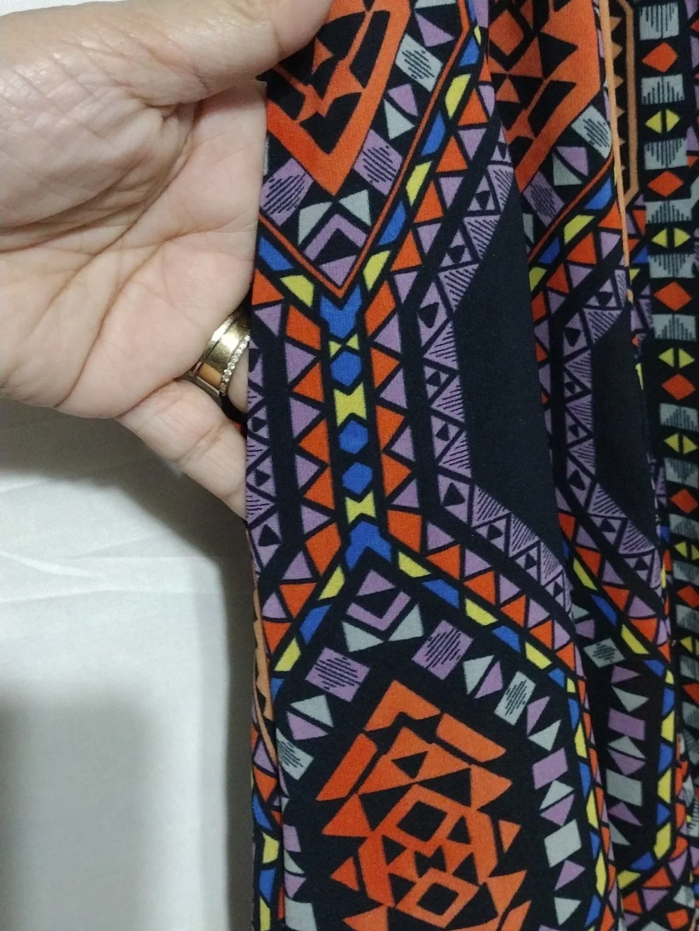 Maeve Anthropologie Boho Maxi Skirt Small Geometric Hexprint Pull On Festival
